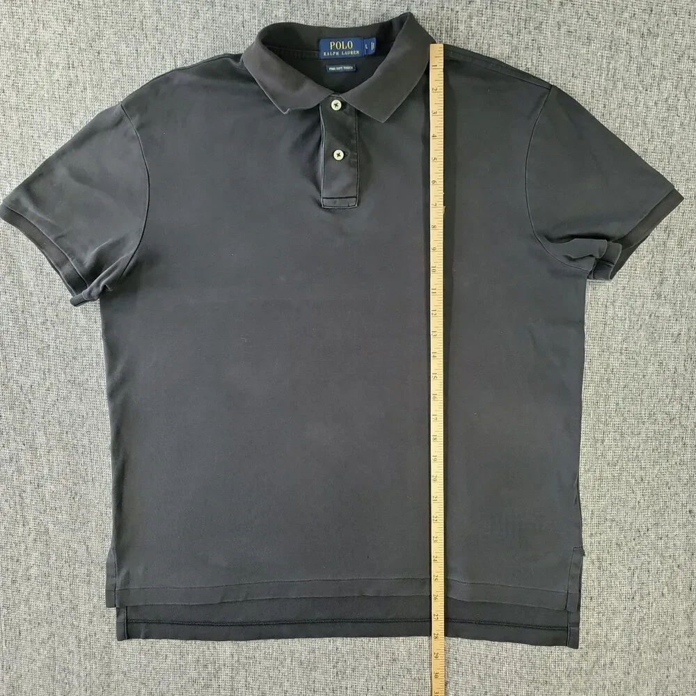 Polo Ralph Lauren Pima Soft Touch Polo Shirt Men’s L Black Color Pony Logo